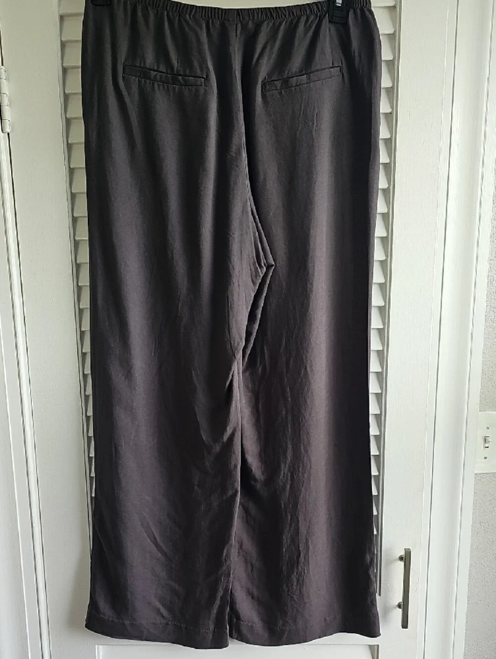 Womens dark gray linen pants